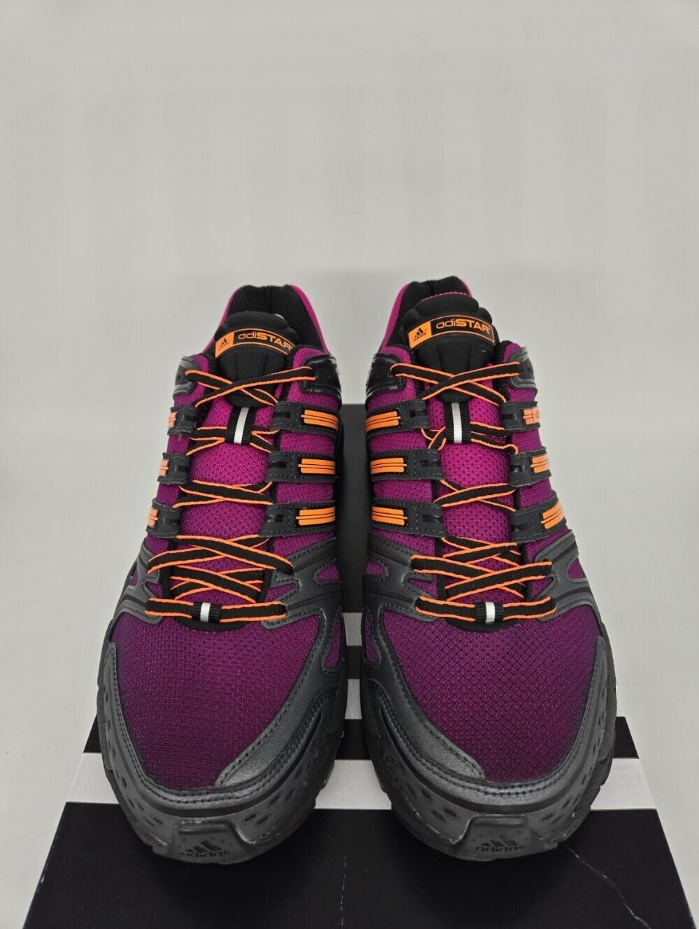 adidas Men's Adistar Control 5 KI8592 Core Black Purple Orange Shoes Size 9.5 - Picture 2 of 8